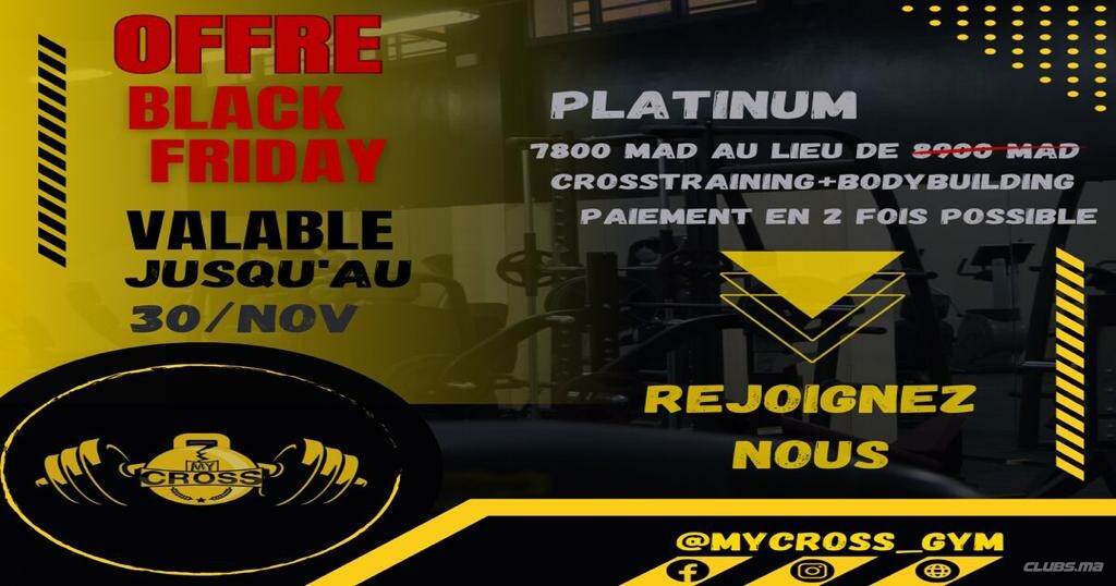 Offre Black-Friday de l'abonnement Platinium chez MyCross