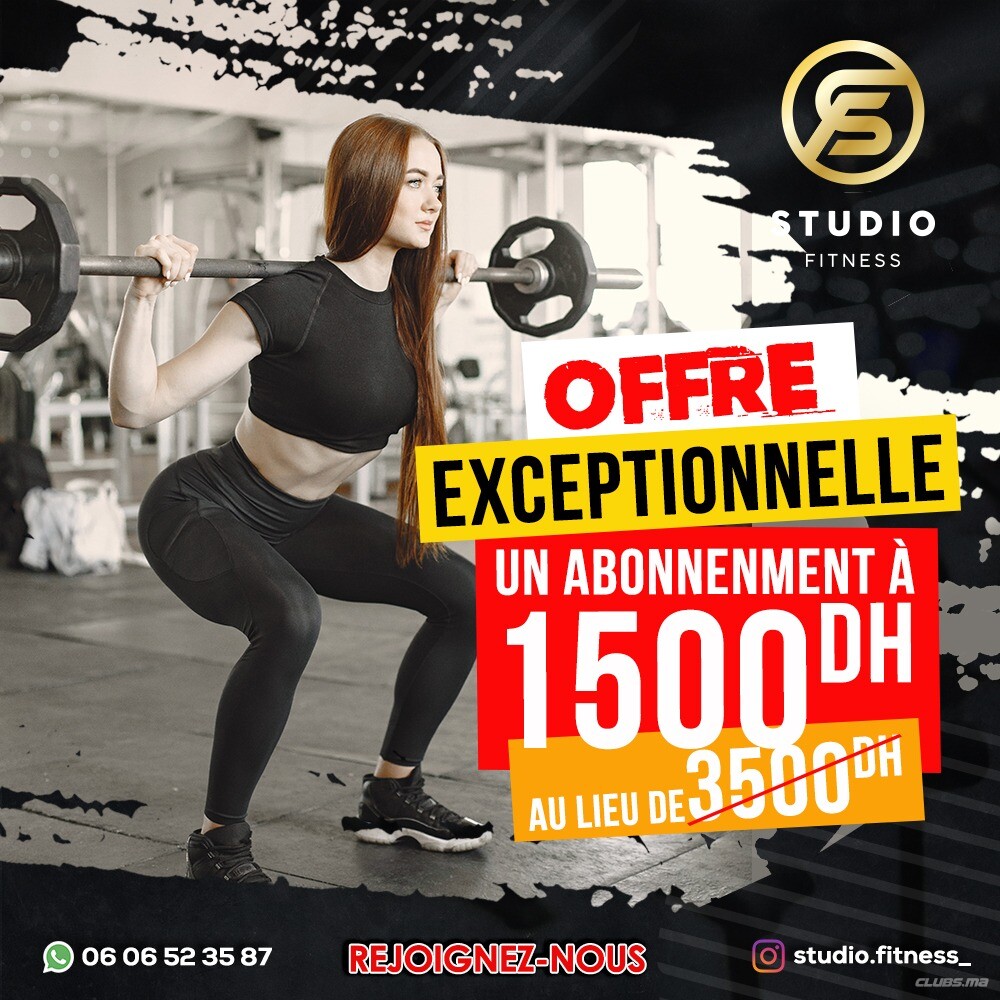 Promo exceptionnelle sur l'abonnement annuel chez studio Fitness