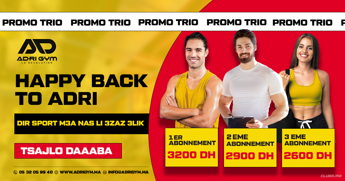 Promotion Trio chez Adrigym Hamria