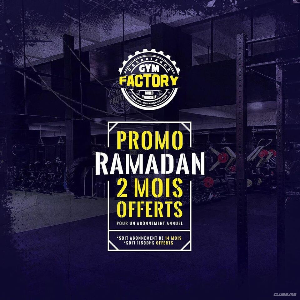 Ramadan 2019 : Promotion de Gym Factory Casablanca